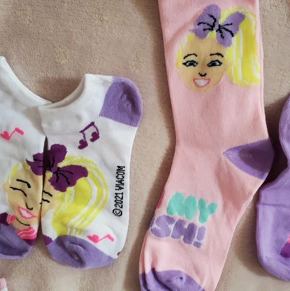 NEW 9 Pair Jojo Siwa Socks, One Size - Picture 8 of 9